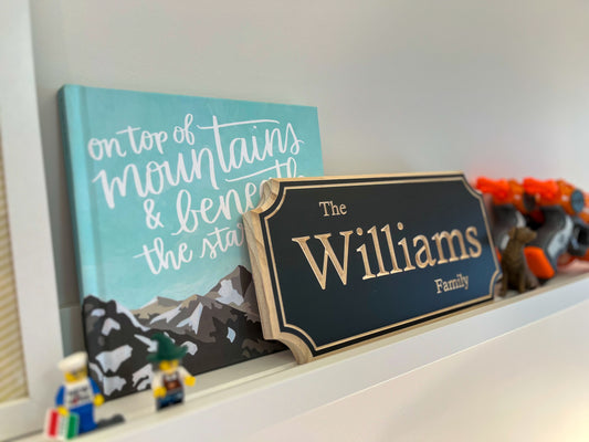 Custom Family Name Sign