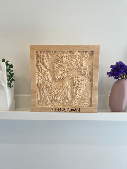 3D Wooden Topographic Map